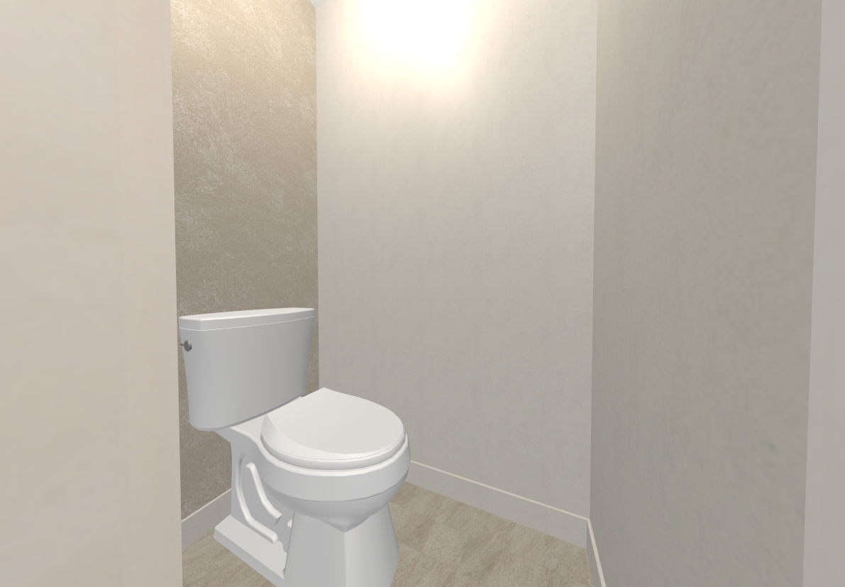 トイレはベージュで統一、汚れの目立ちにくいデザインです